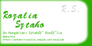 rozalia sztaho business card